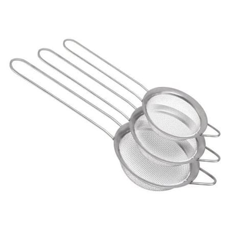 مصفاة ستيل 3 قطع بأحجام مختلفة لتلبية احتياجات المطبخ المتنوعه