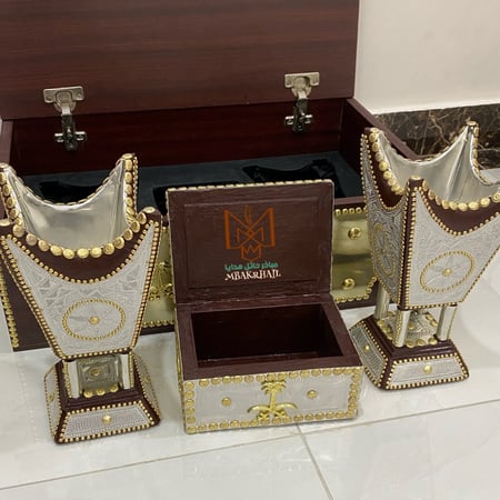 صندوق هدايا ملكي | مبخرتين ملكية | علبة عود كبيرة