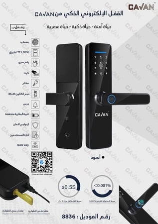 مقبض باب ذكي - قفل باب ذكي