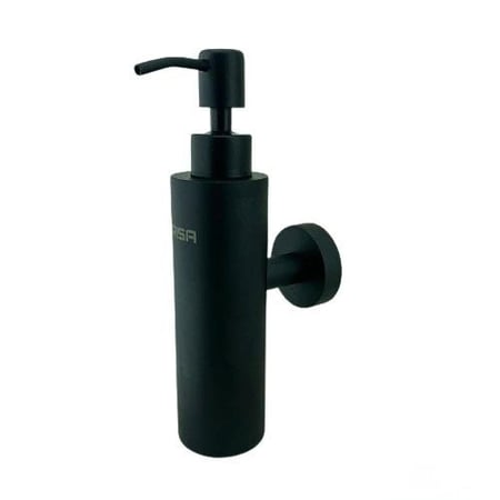 موزع صابون سائل مثبت على الحائط دائري لون اسود