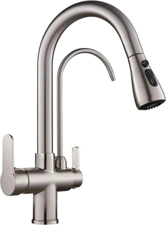 خلاط مجلي سحب مدمج معاه  فلتر لتحليه المياه كروم مطفي