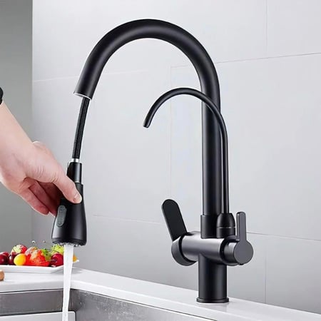 خلاط مجلي سحب مدمج فلتر التحلية اسود...