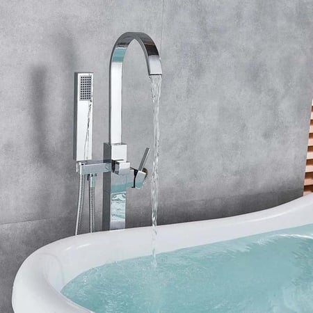 شاور مطري قائم على الارض لون فضي