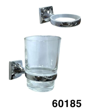 حامل فرشاة اسنان  لون فضي