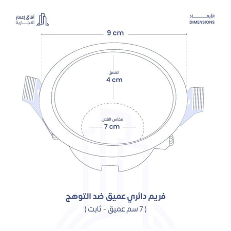 فريم ضد التوهج بلاستيك مقاس 7 سم مدور ( متحرك )