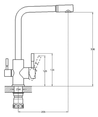 خلاط حوض مطبخ