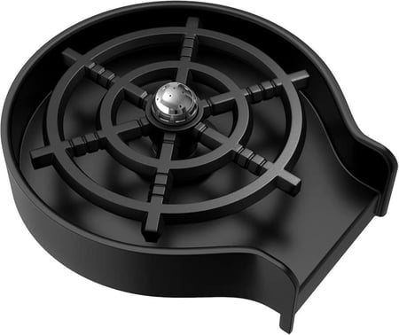 حوض مطبخ اسود بفتحة ستيل 304 + حماية نانو