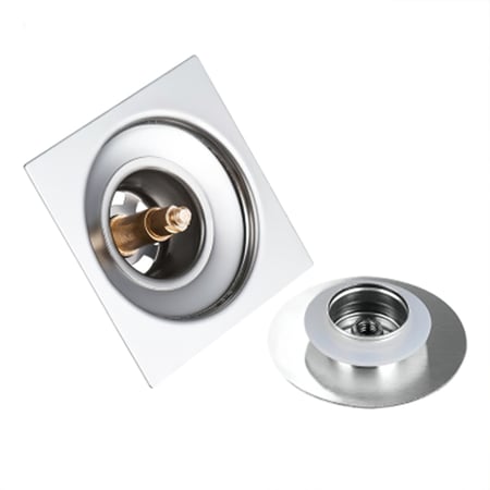 صفايه أرضيه إستالنس ستيل ( ضغطة رجل ) 15*15سم