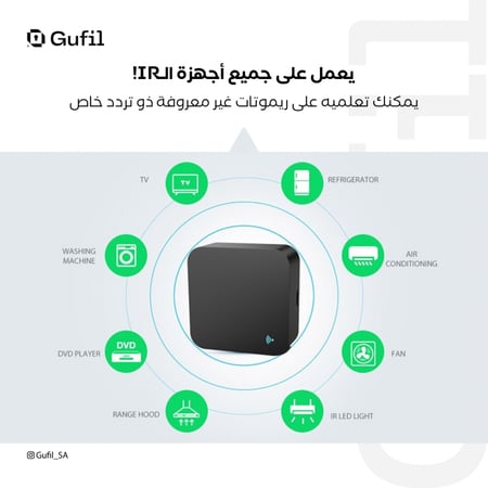 ريموت ذكي يتحكم بالتكييف عن بعد بمستشعر حرارة smart remote