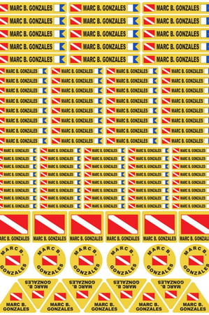 ملصق لمعدات الغوص Diving label
