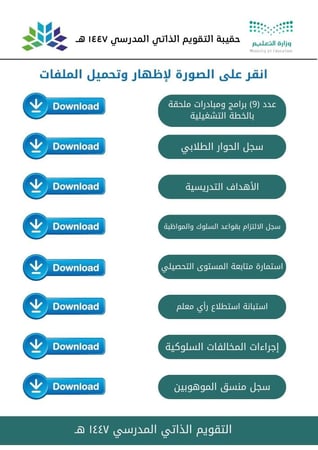 التقويم الذاتي المدرسي 1447 هـ