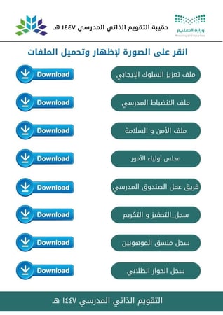 التقويم الذاتي المدرسي 1447 هـ