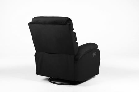 كرسي استرخاء اسود هزاز ودوار قماش مخمل