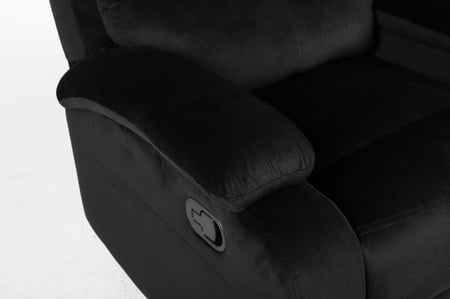 كرسي استرخاء اسود هزاز ودوار قماش مخمل