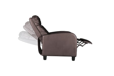 كرسي استرخاء بني جلد