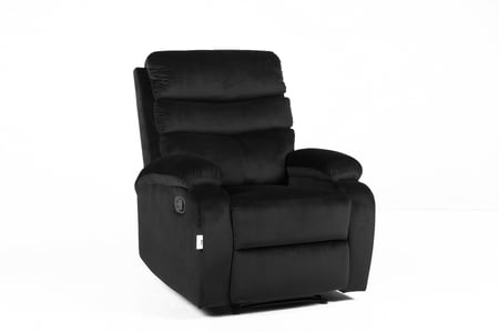 كرسي استرخاء اسود مخمل