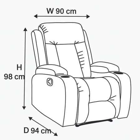 كرسي استرخاء هزاز ودوار رمادي مع حامل أكواب