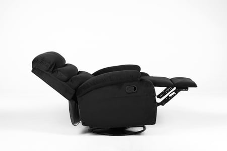 كرسي استرخاء اسود هزاز ودوار قماش مخمل