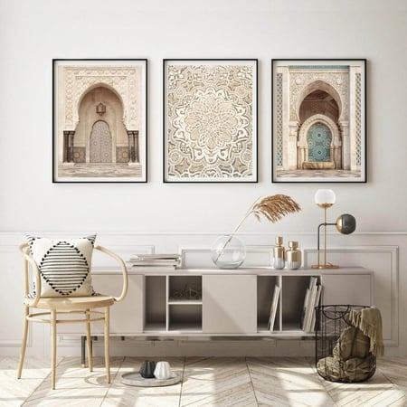 لوحة فنية تراث اسلامي ثلاثية