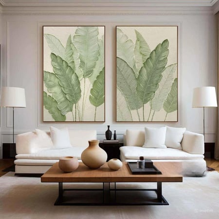 لوحة فنية كانفس ثنائية (طباعة)