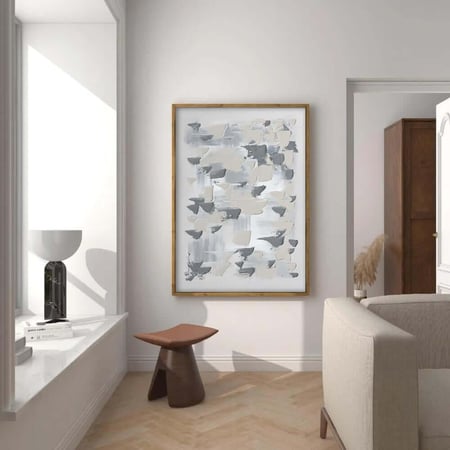 لوحة تجريدية بإطار