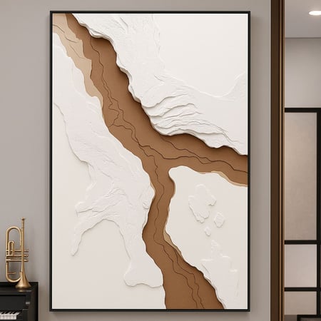 لوحة كانفس فن تجريدي  يدوي  طباعة