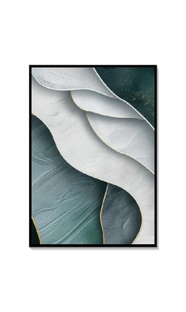 لوحة كانفس فنية ثلاثية "أعماق الفيروز" (طباعة)