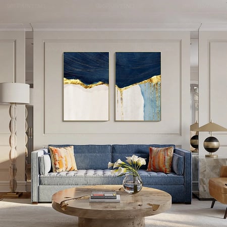 لوحة فنية كانفس ثنائية (طباعة)