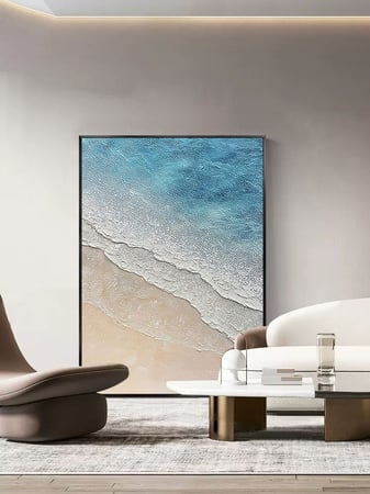 لوحة كانفس فن تجريدي  يدوي