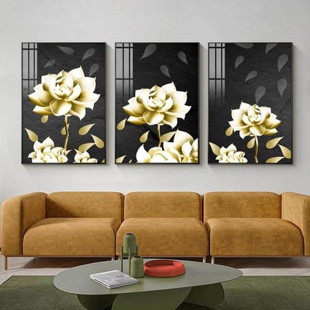 لوحة كانفس فنية ثلاثية (طباعة)