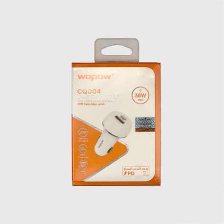 شاحن سيارة بمخرجين تايب سي + يو اس بي ماركة ووبو