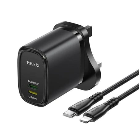 شاحن جداري كامل تايب سي &ايفون (30w) ماركة yesido