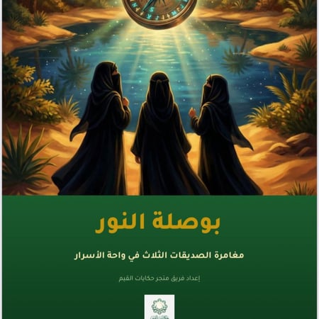 قصة  الكترونية - بوصلة النور - مغامرة الصديقات الثلاثة في واحة الأسرار .. من عمر ١٠-١٦