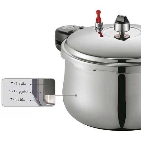 قدر ضغط بي ان كوري هاي كلاد 11 لتر ستانليس