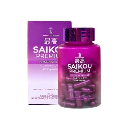 كبسولات سايكو بريميوم بالجلوتاثيون المركز (Saikou Premium Glutathione Plus)