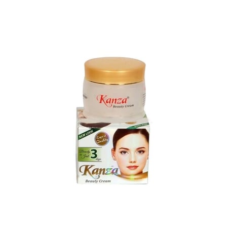 كريم كنزة للجمال  Kanza Beauty Cream للعناية بالبشرة مصمم لتفتيح البشرة، إزالة الهالات السوداء، معالجة حب الشباب، والتخلص من النمش والتجاعيد