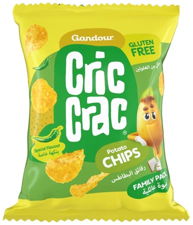 غندور كريك كراك شيبس بنكهة خاصة ، 120 جرام