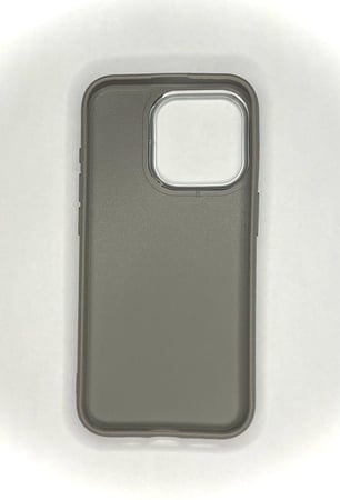 كفر جوال جلد - رمادي