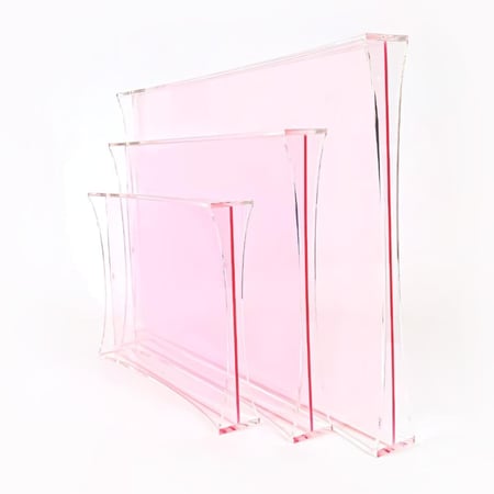 صينية تبسي تقديم من الاكريليك الشفاف متعدد المقاسات و الاوان