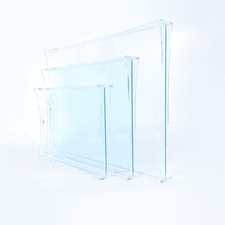 صينية تبسي تقديم من الاكريليك الشفاف متعدد المقاسات و الاوان