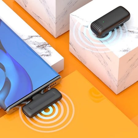 مايكروفون مزدوج لاسلكي للجوال