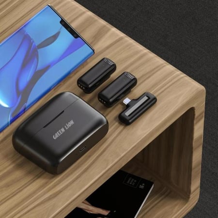 مايكروفون مزدوج لاسلكي للجوال