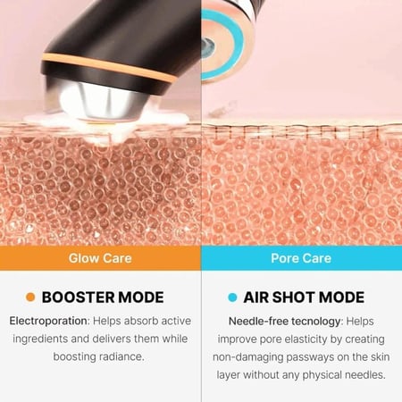 جهاز AGE-R Booster Pro لتعزيز امتصاص البشرة من ميديكيوب ( وردي )