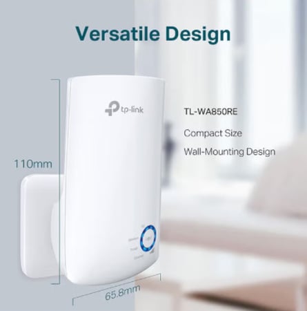 TP-Link TL-WA850RE 300Mbps Universal Wi-Fi Range Extender White