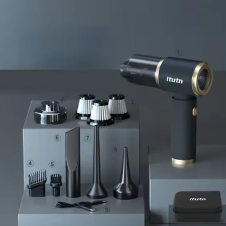 مكنسة كهربائية لاسلكية محمولة باليد للسيارة ، مكنسة كهربائية 4 في 1 ، شفط قوي ، منفاخ قوي للمنزل