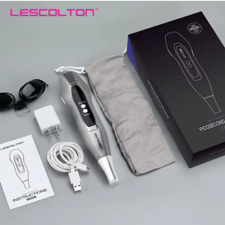 قلم ليزر بيوكو ثانية من ليسكولتون، جديد، لإزالة الوشم، النمش، تحديد الموقع، الشامات، صبغة الحاجب، إزالة ندبات حب الشباب، العناية بالجمال.