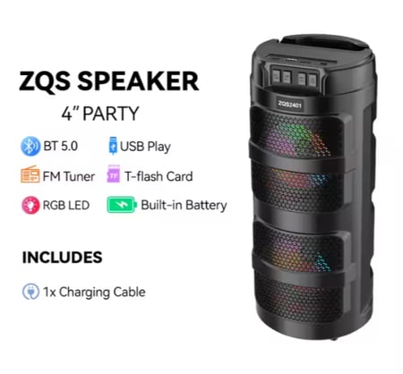 SING-E ZQS2401 Double 4 Inch Outdoor FM Radio Speakers Convenient Event Computer Party Speaker