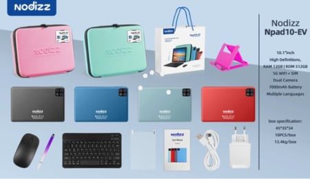 Nodizz NPad 10-EV Tablet, 10.1-inch screen, 12 GB RAM / 512GB storage.