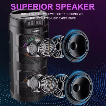 SING-E ZQS2401 Double 4 Inch Outdoor FM Radio Speakers Convenient Event Computer Party Speaker
