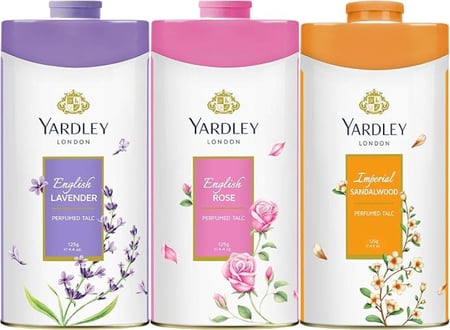 Yardley London Floral Talcum Powder, 125gm x 3 Fragrance